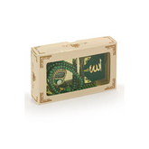 Decoratieve islamitische gebedskralen en Allah tekst in mini cadeauset koran